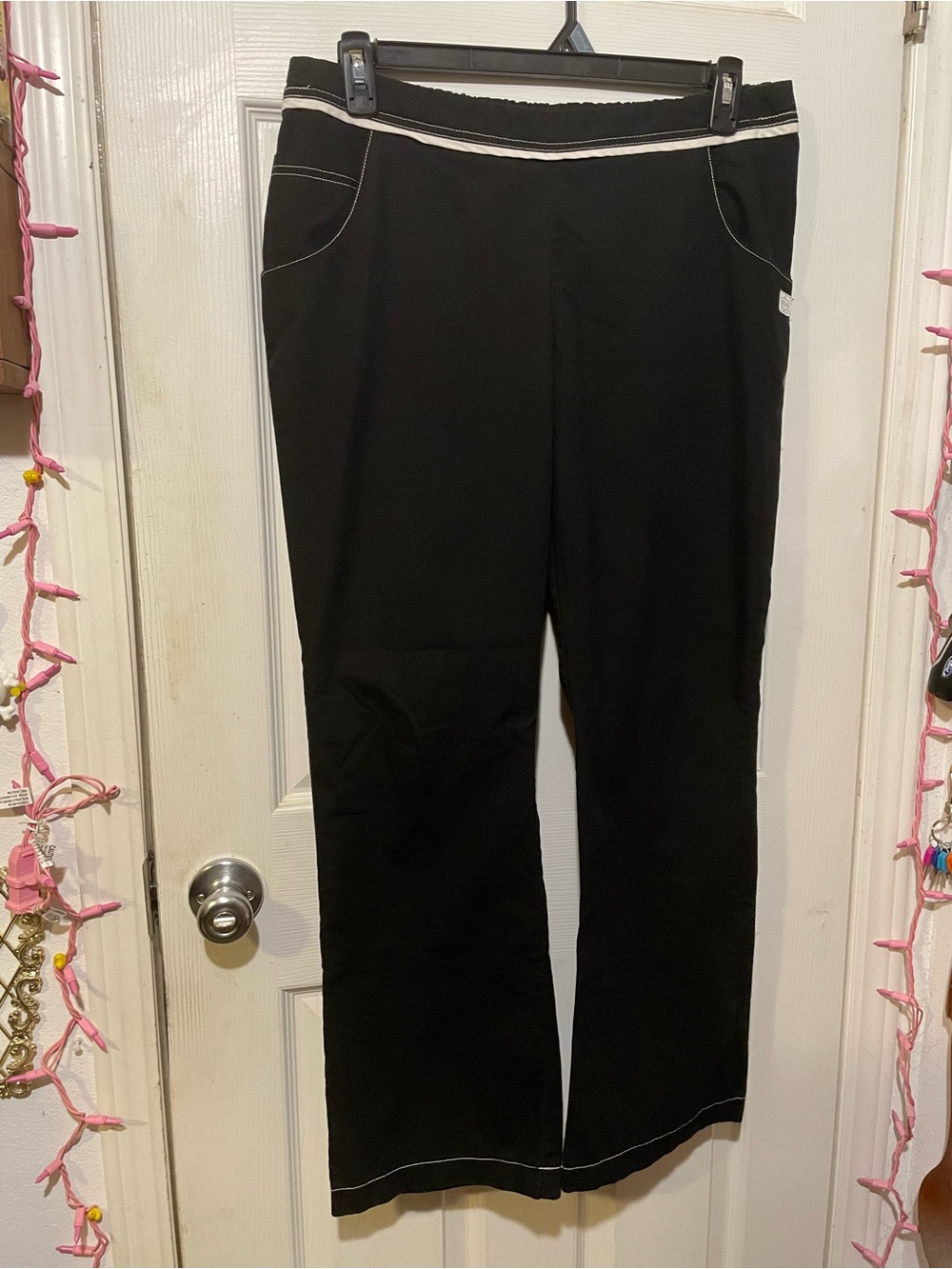 Vtg Katherine Heigl Collection x Peaches Uniforms Scrub Pants Black